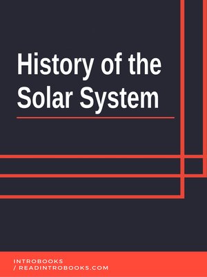 cover image of History of the Solar System